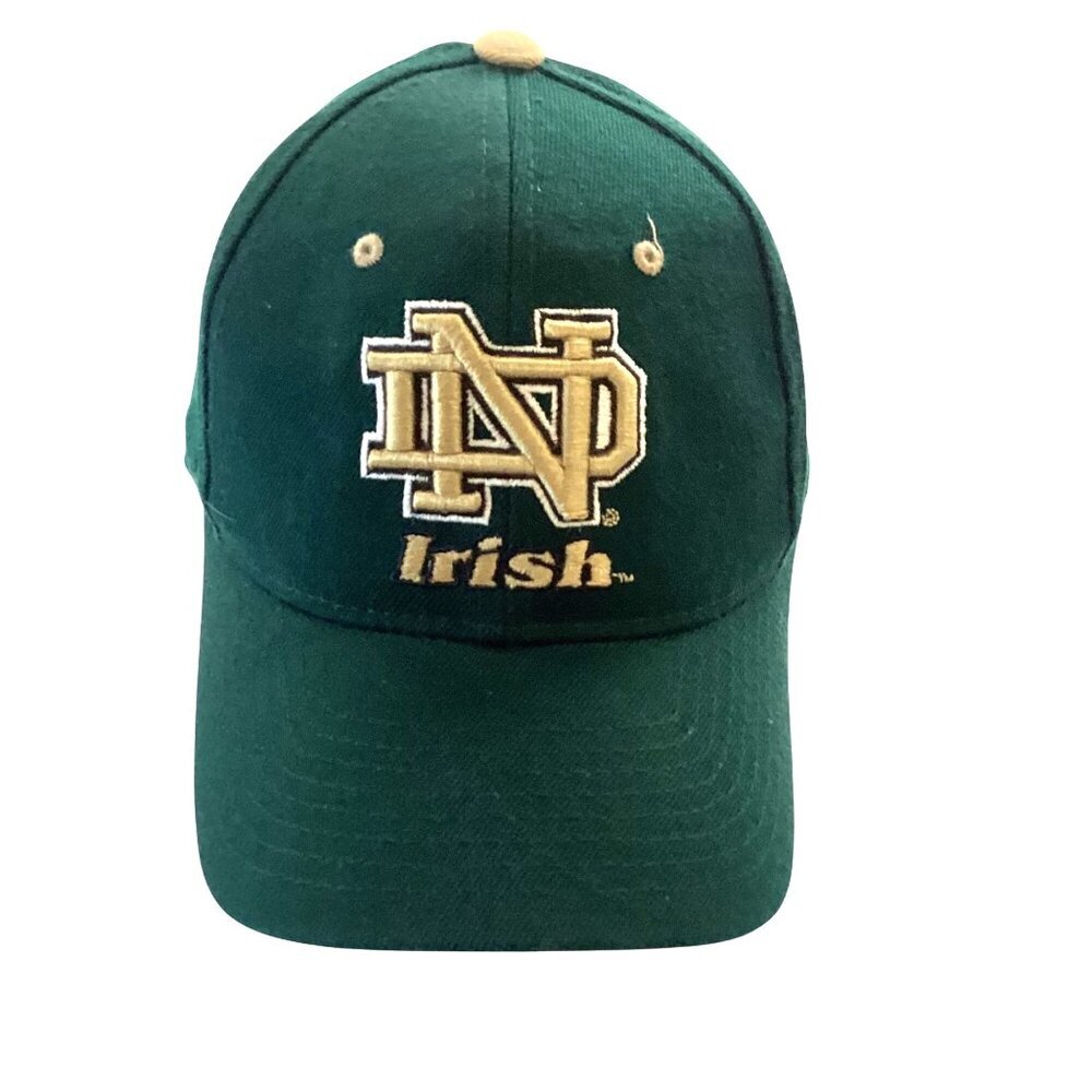 Vintage Notre Dame ZEPHYR IRISH Logo Fitted Hat NCAA WOOL Size 6 7/8ND Fighting